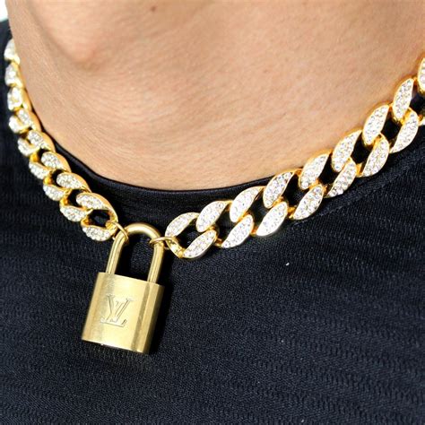 lv necklace mens padlock|louis vuitton necklaces for men.